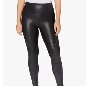 SPANX Black Faux Leather Leggings High-Waisted